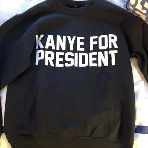 Black “Kanye for President” crewneck sweatshirt
